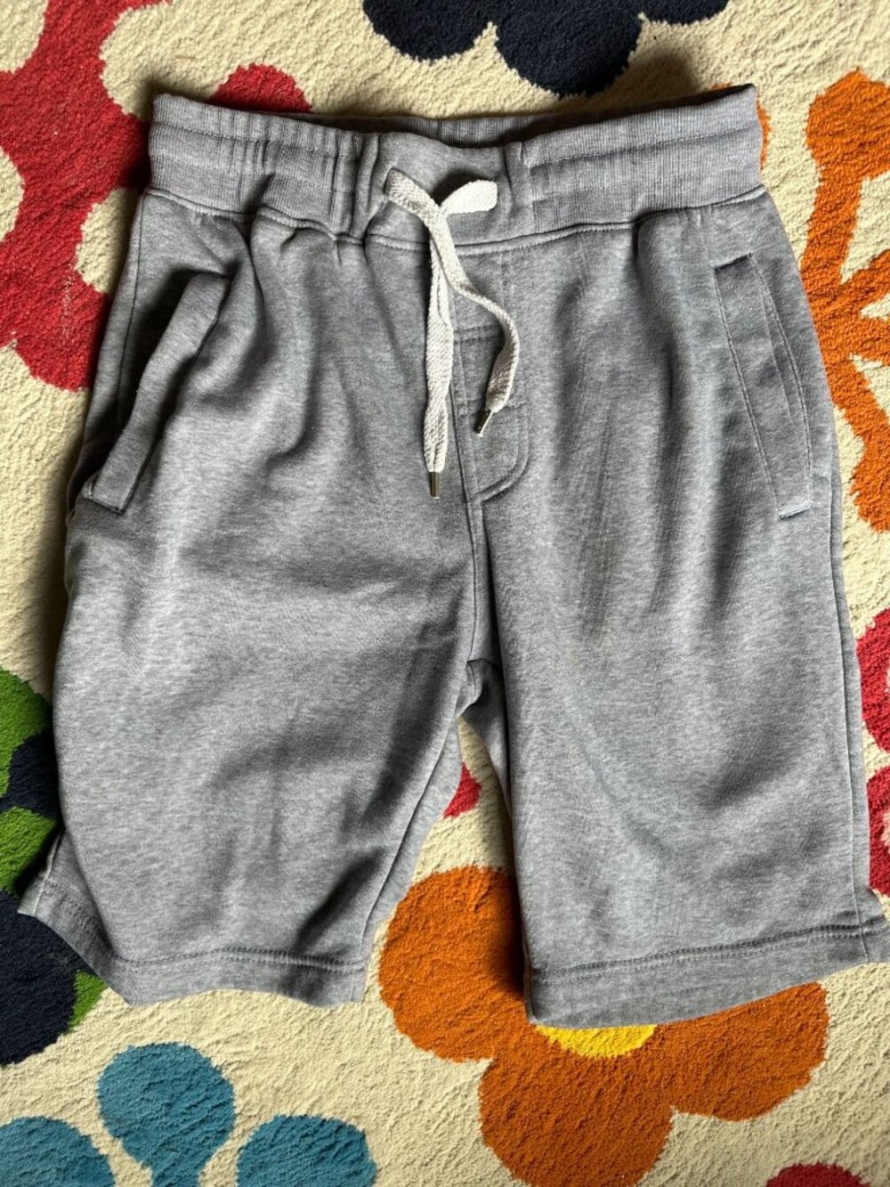 Men's SP Active gray elastic/drawstring waistband shorts MEDIUM